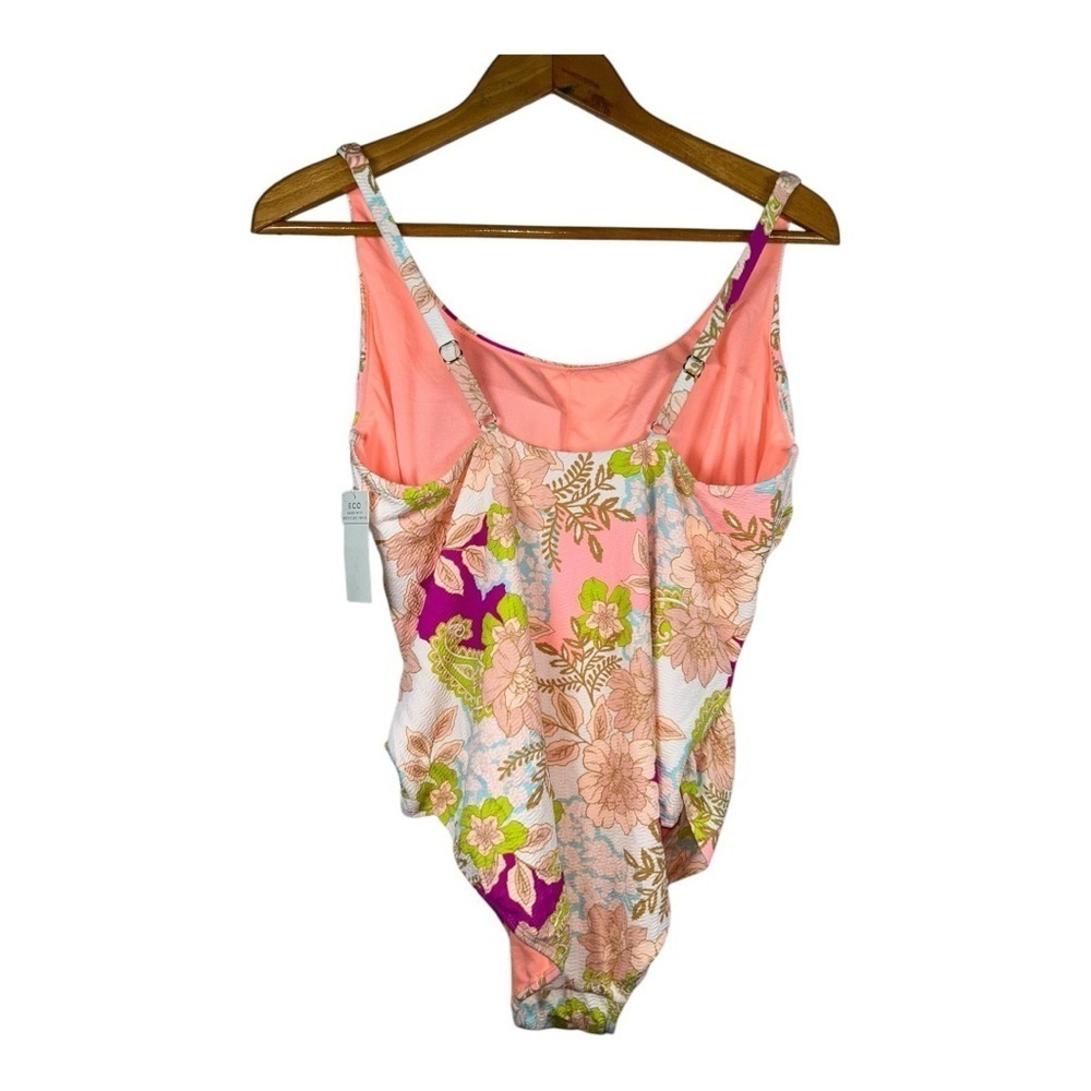 BREAKING WAVES Eco Floral Swimsuit with Vibrant Colors Size 3X NWT - Picture 3 of 12
